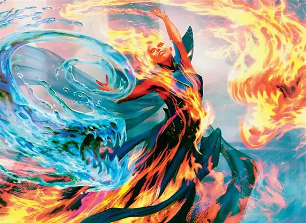 Veyran, Voice of Duality art, the best budget magecraft spellslinger commander in MTG