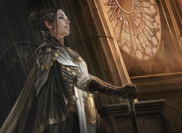 Teysa Karlov MTG card art, an Orzhov aristocrats commander